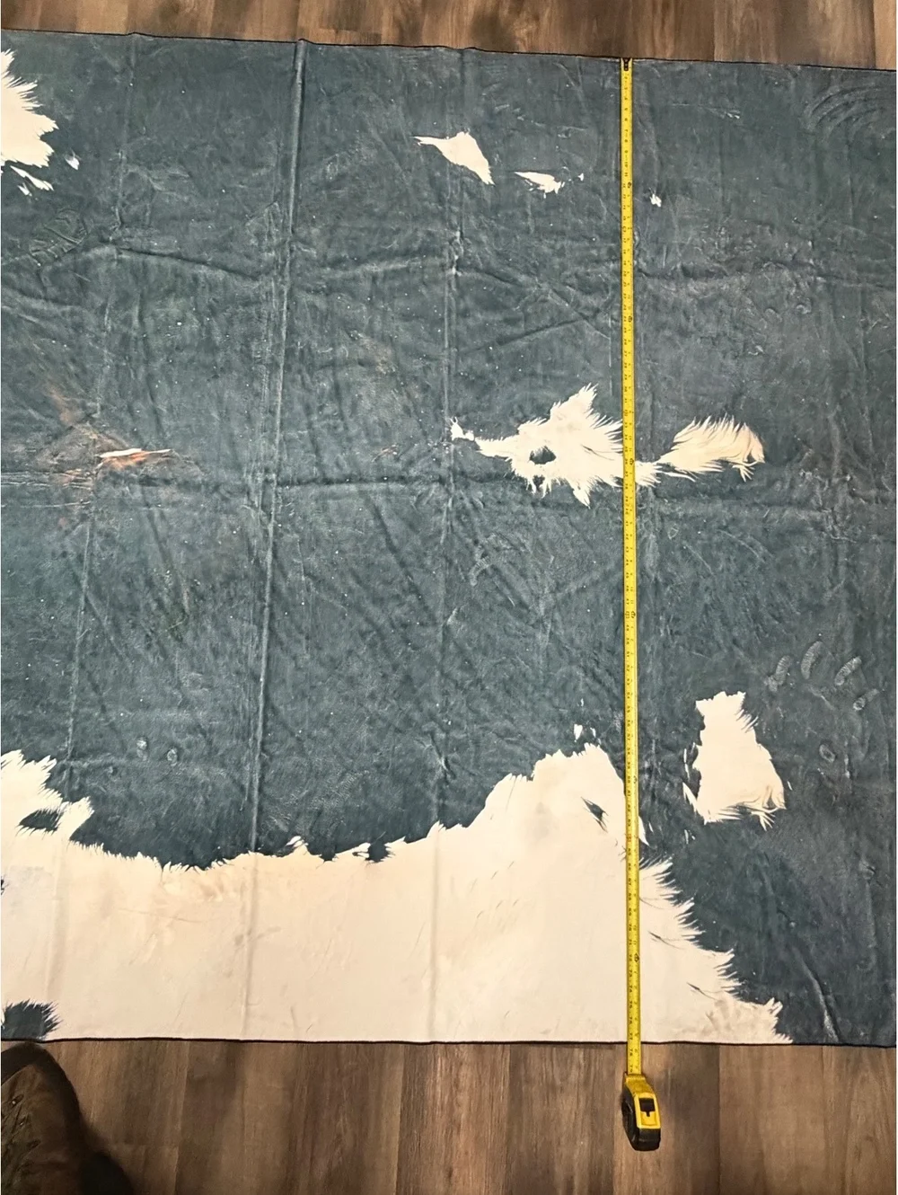 Modern Faux Cowhide Area Rug 6.5x10 ft Southwestern Lodge Carpet